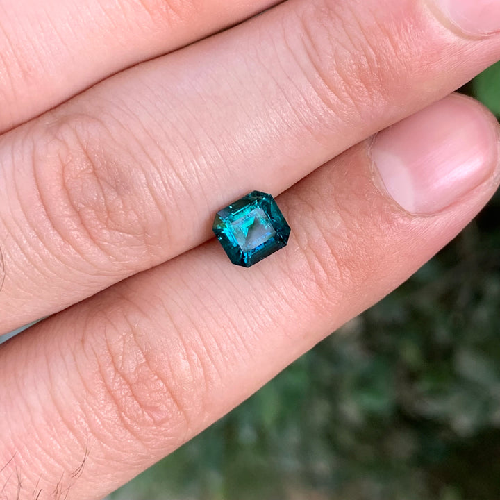 Indicolite Blue Tourmaline 1.95cts Faceted Square Emerald Cut