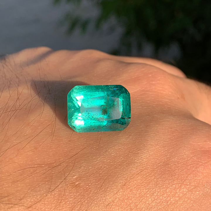 Natural Turquoise Blue Tourmaline 14ct Faceted Cushion Cut Gemstone