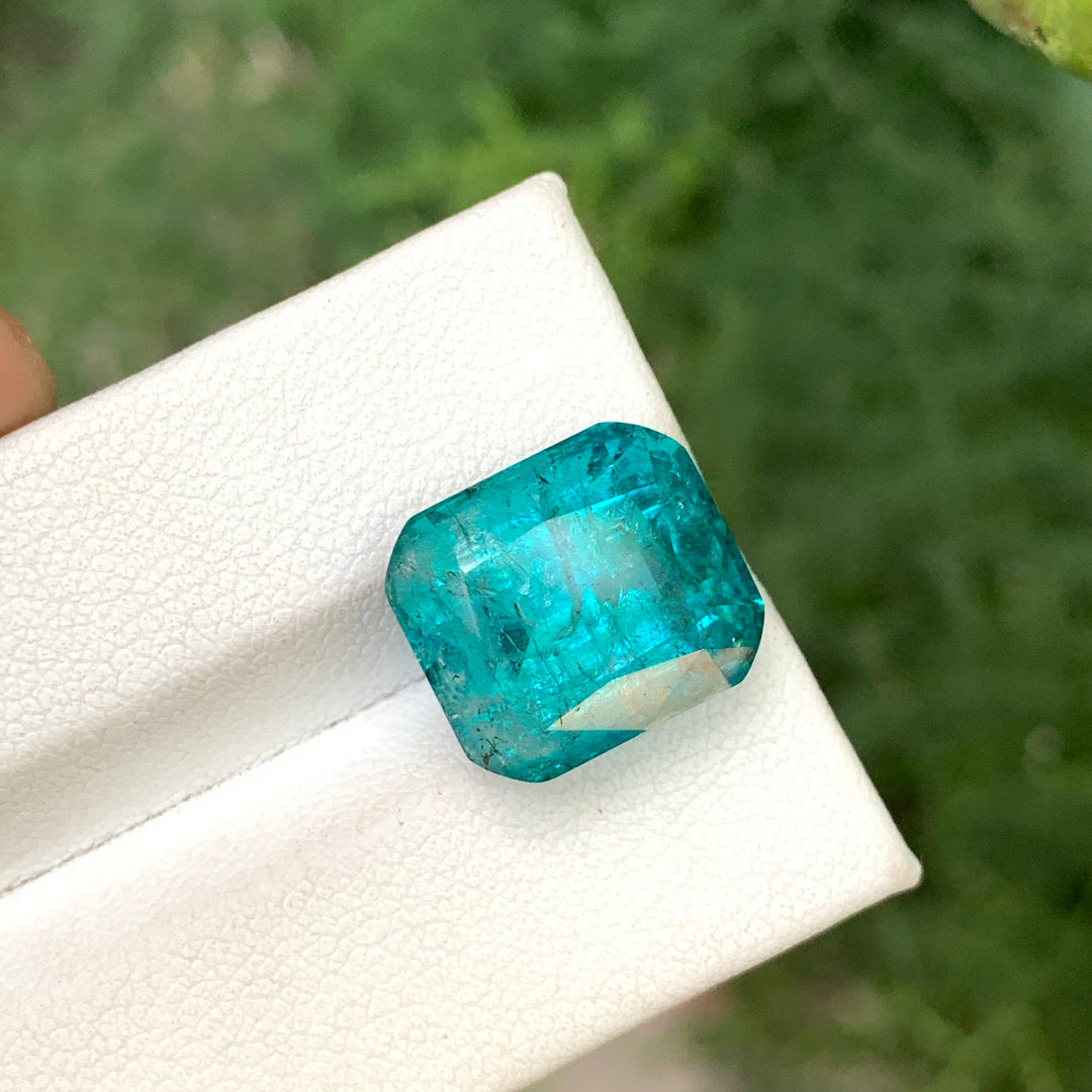 Natural Paraiba Blue Tourmaline 13.7 carats Faceted Cushion Cut