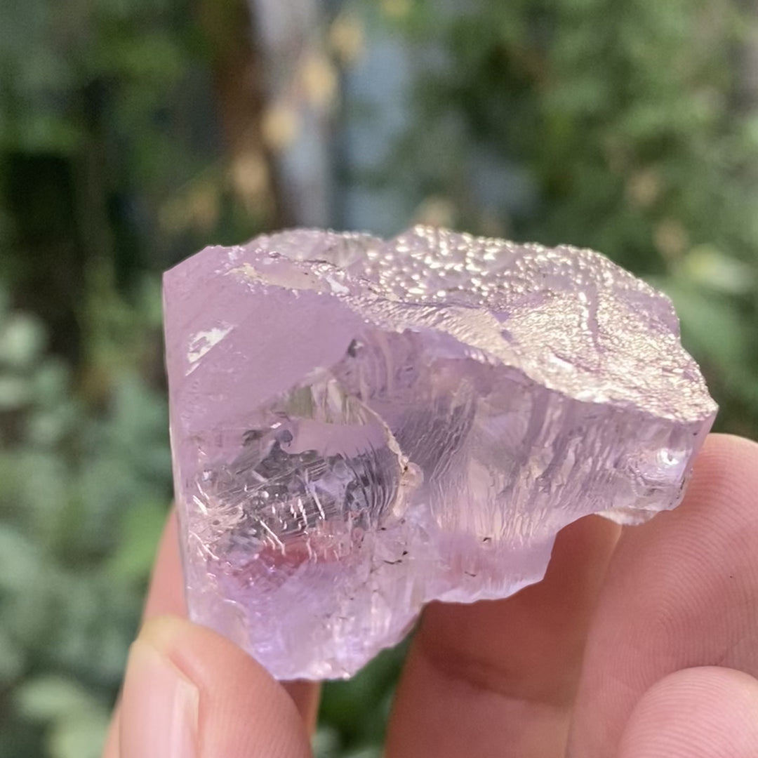 Natural Pink Kunzite Facet Grade Rough – Afghan Mined, Gem Quality Spodumene Crystal
