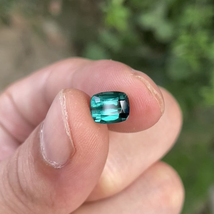 Faceted Lagoon-Blue Tourmaline — 2.15 carats Cushion Cut, Fine Ring-Sized (Nuristan, Afghanistan)