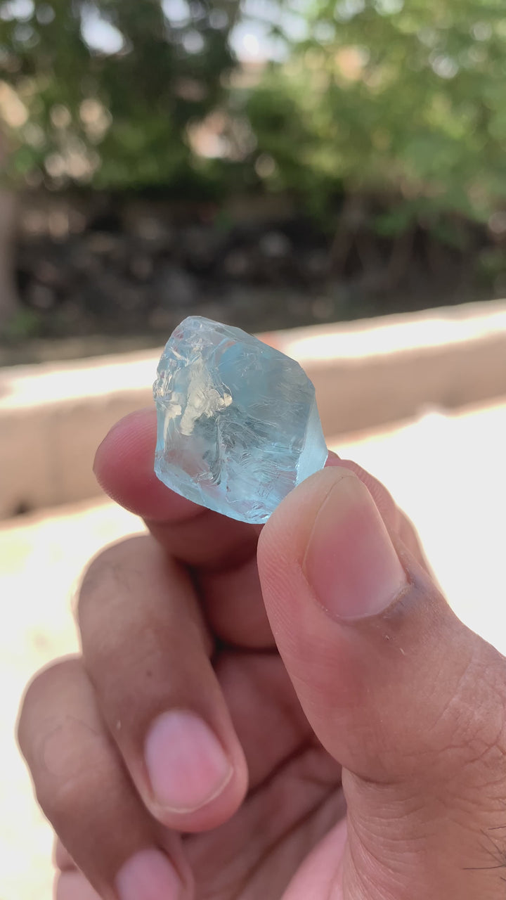 6.47 Grams Facet Rough High Quality Bluish Aquamarine