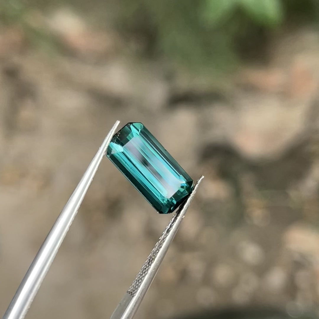 Faceted Lagoon-Blue Tourmaline — 3.25 carats Emerald Cut, Fine Ring-Sized (Nuristan, Afghanistan)