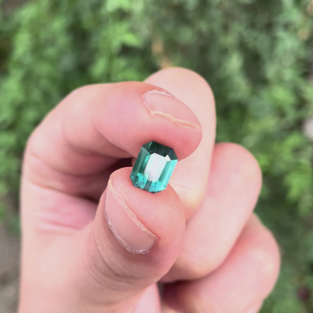 Blue Tourmaline Faceted Emerald-Cut Pair For Earrings — Natural & Ethically Sourced from Afghanistan