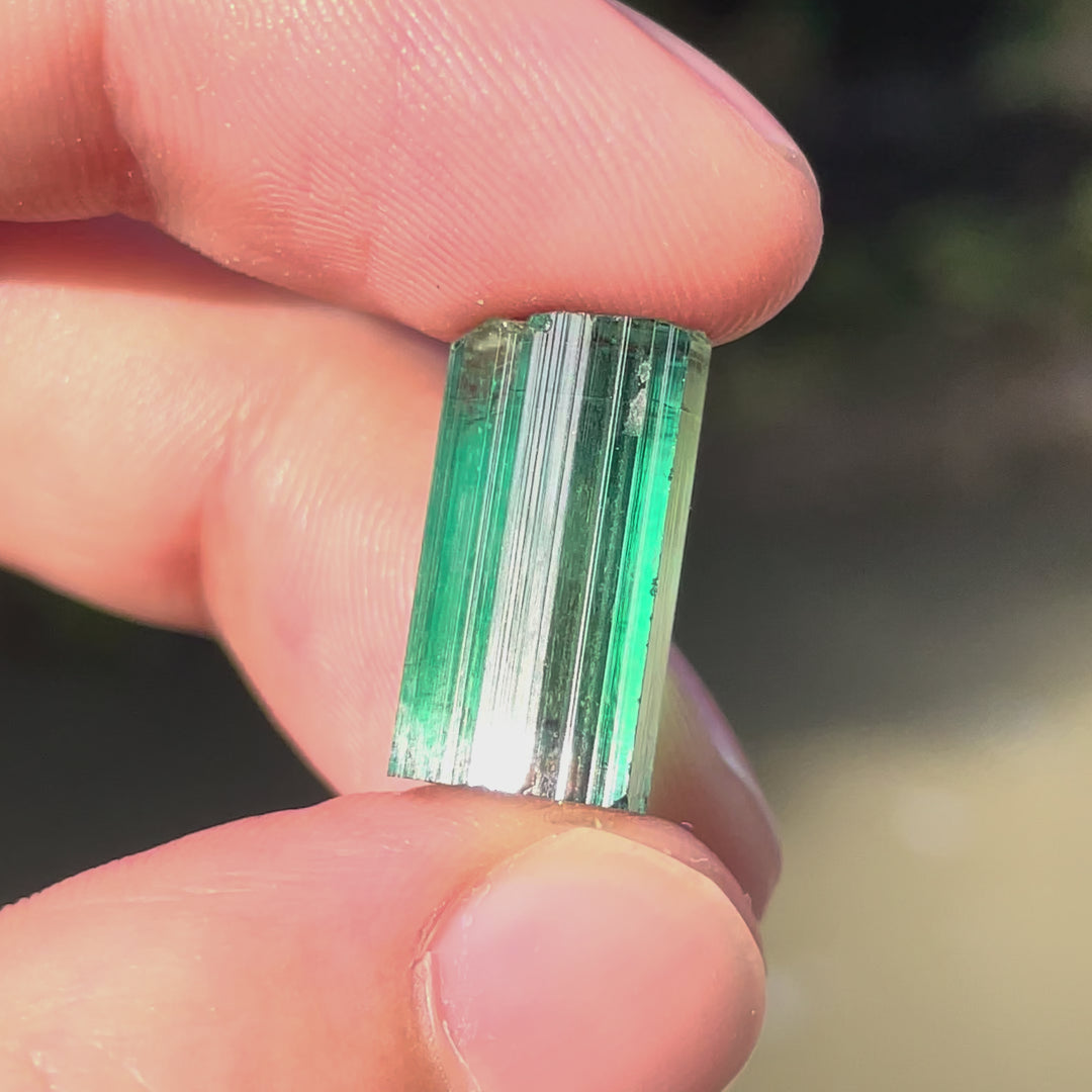 Facet Rough Bluish Green Tourmaline Crystals | Loupe Clean Gem Cutting Grade | Natural Afghanistan
