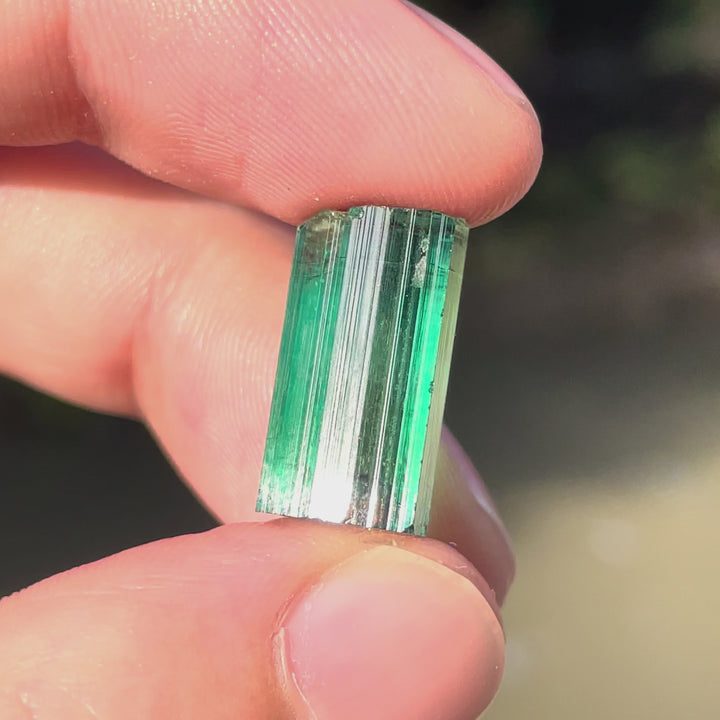 Facet Rough Bluish Green Tourmaline Crystals | Loupe Clean Gem Cutting Grade | Natural Afghanistan