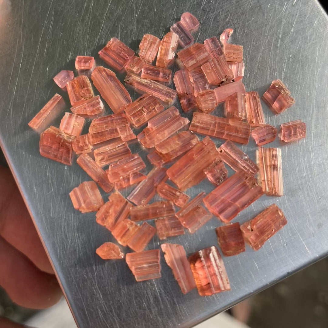 Rare Natural Vayrynenite Rough Lot – Faceting Grade, Clean Calibrated Gemstones