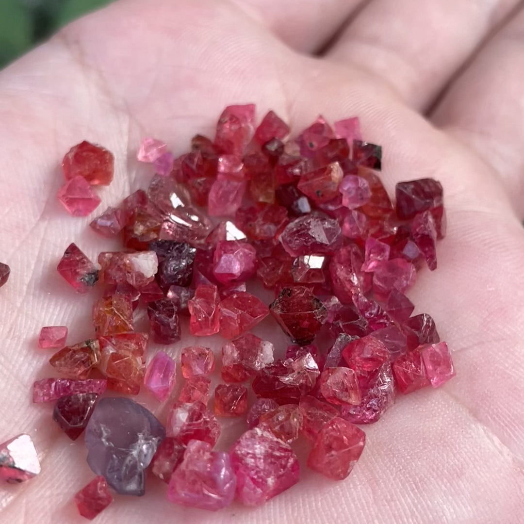 Intense Red Vietnamese Rough Spinels – Calibrated Sizes for Faceting or Jewelry