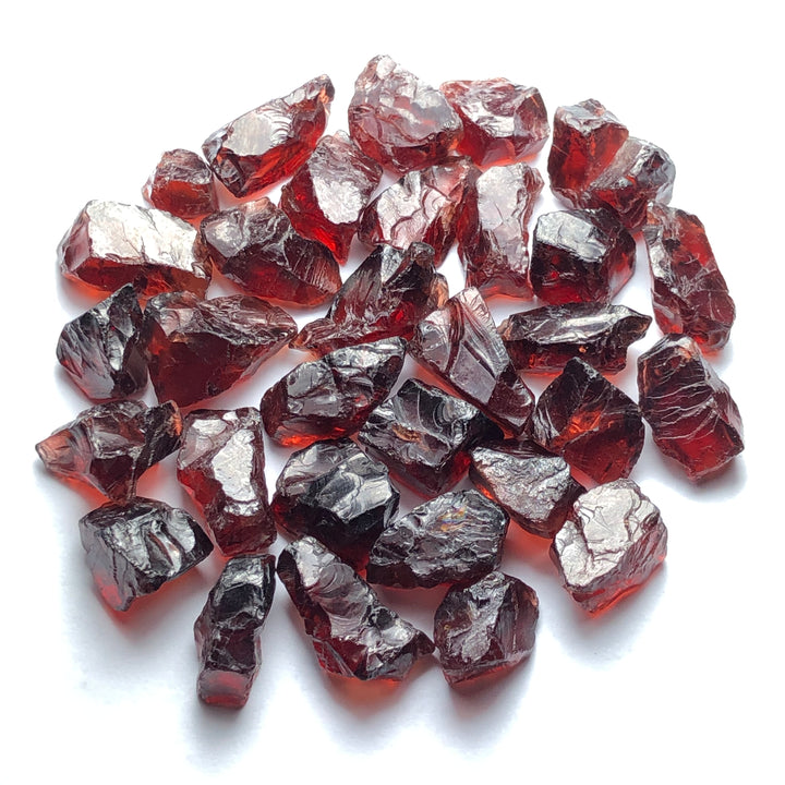 50 Grams Facet Rough Reddish Rhodolite Garnet - Noble Gemstones®