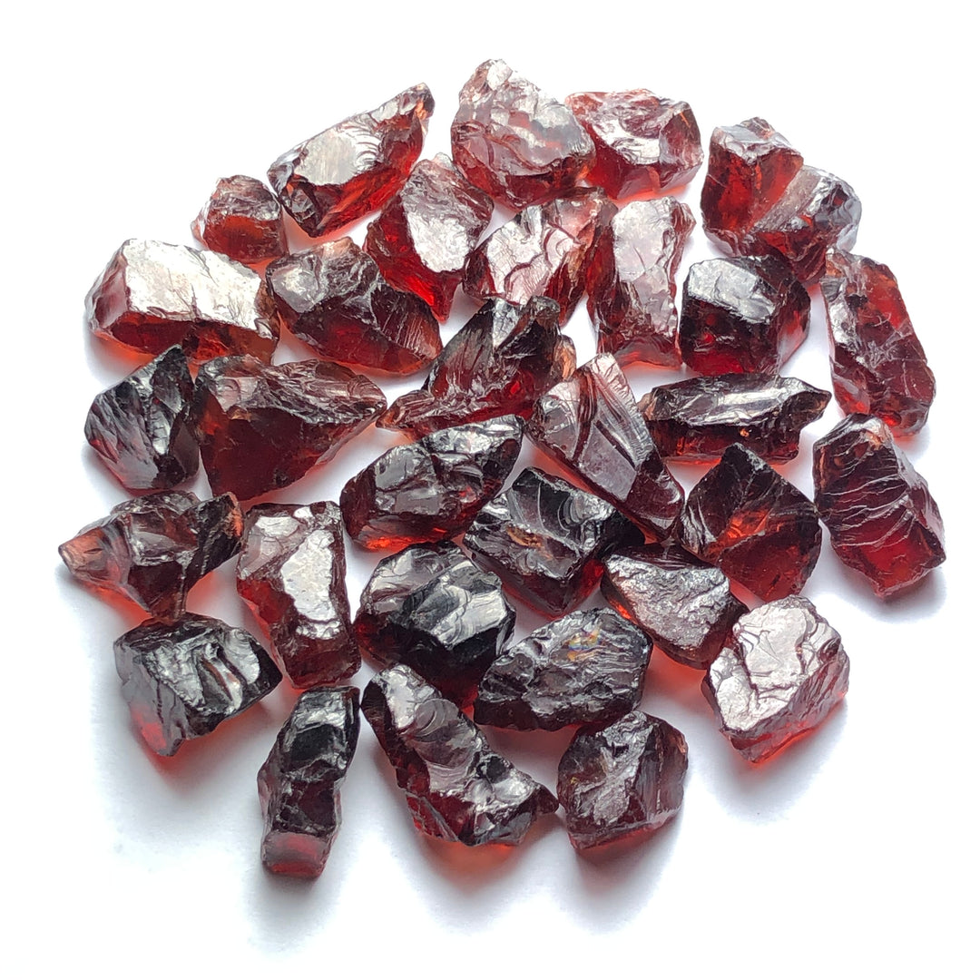 50 Grams Facet Rough Reddish Rhodolite Garnet - Noble Gemstones®