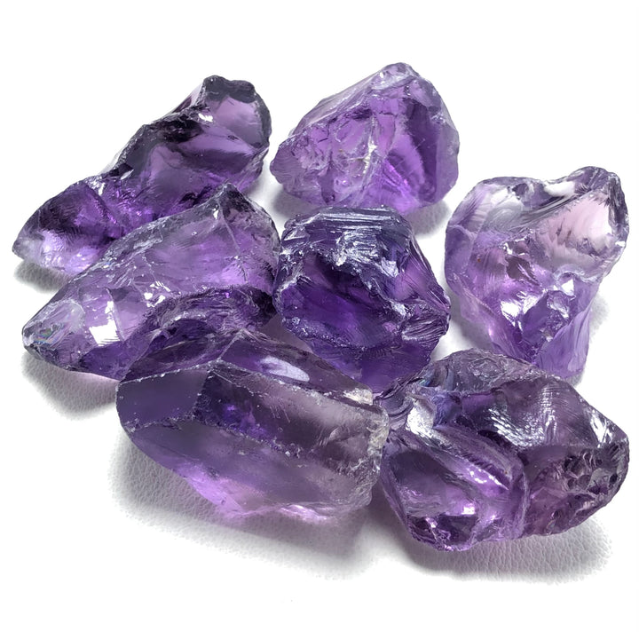 125 Grams Facet Rough Purple African Amethyst - Noble Gemstones®