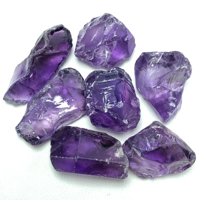 125 Grams Facet Rough Purple African Amethyst - Noble Gemstones®