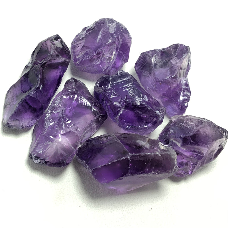 125 Grams Facet Rough Purple African Amethyst - Noble Gemstones®