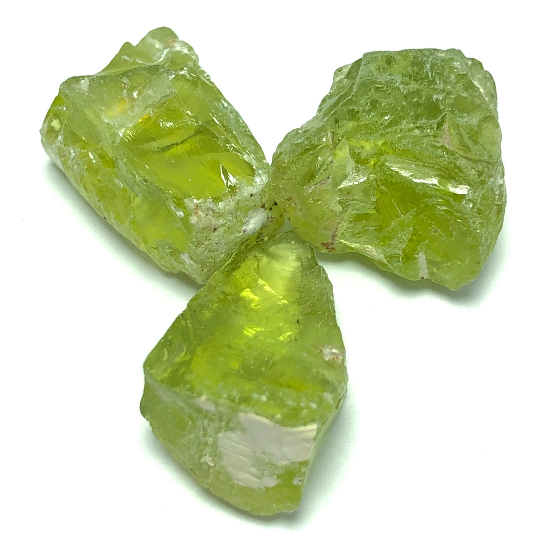 5.86 Grams Facet Rough Greenish Peridots - Noble Gemstones®