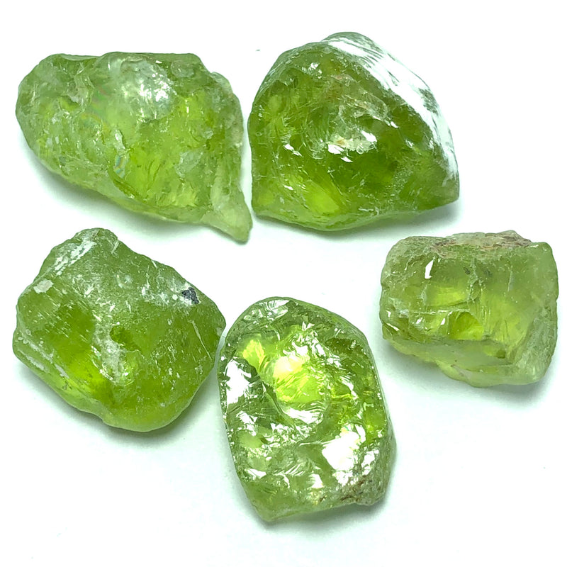9.19 Grams Facet Rough Greenish Peridots - Noble Gemstones®
