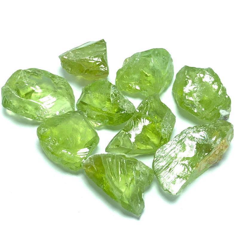 9.23 Grams Facet Rough Greenish Peridots - Noble Gemstones®