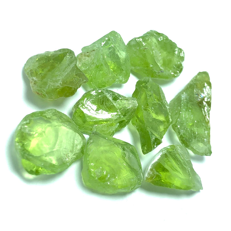 9.23 Grams Facet Rough Greenish Peridots - Noble Gemstones®