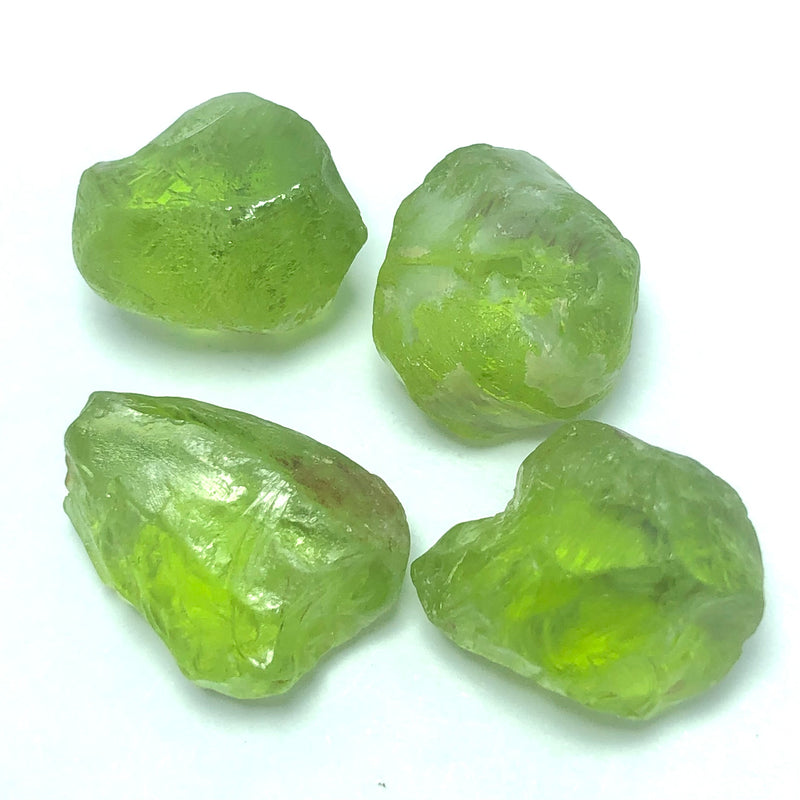 8.63 Grams Facet Rough Apple Greenish Peridots - Noble Gemstones®