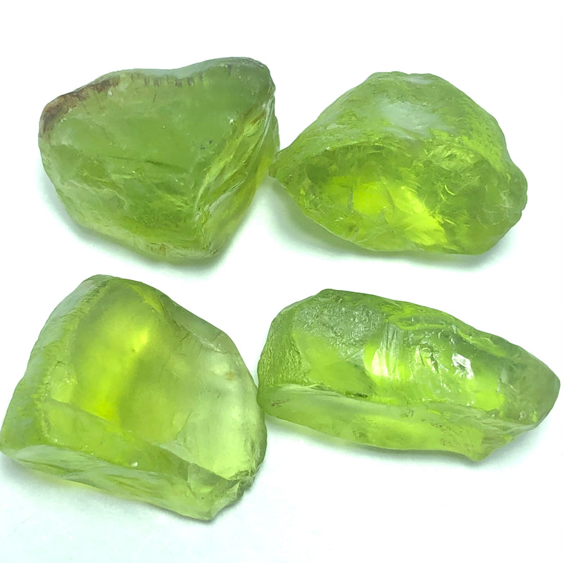 9.13 Grams Facet Rough Apple Greenish Peridots For Sale - Noble Gemstones®