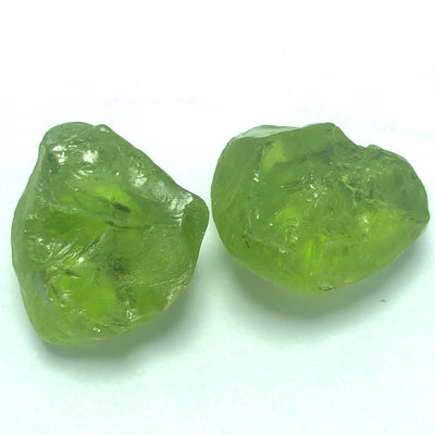 5.90 Grams Facet Rough Apple Greenish Peridots For Sale - Noble Gemstones®
