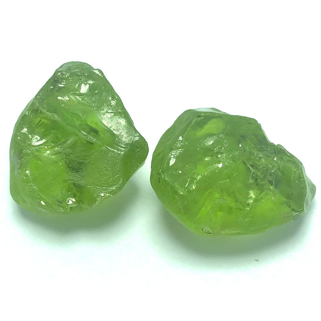 5.90 Grams Facet Rough Apple Greenish Peridots For Sale - Noble Gemstones®