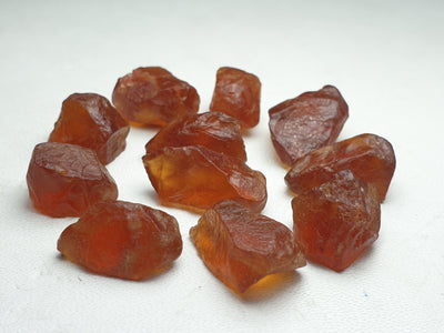 100 Carats Facet Rough Hessonite Garnet - Noble Gemstones®