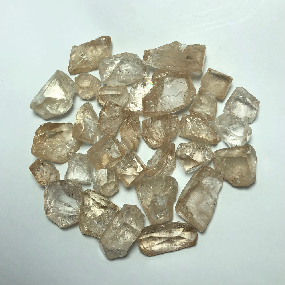 156 Grams Facet Rough Golden Brown Topaz - Noble Gemstones®