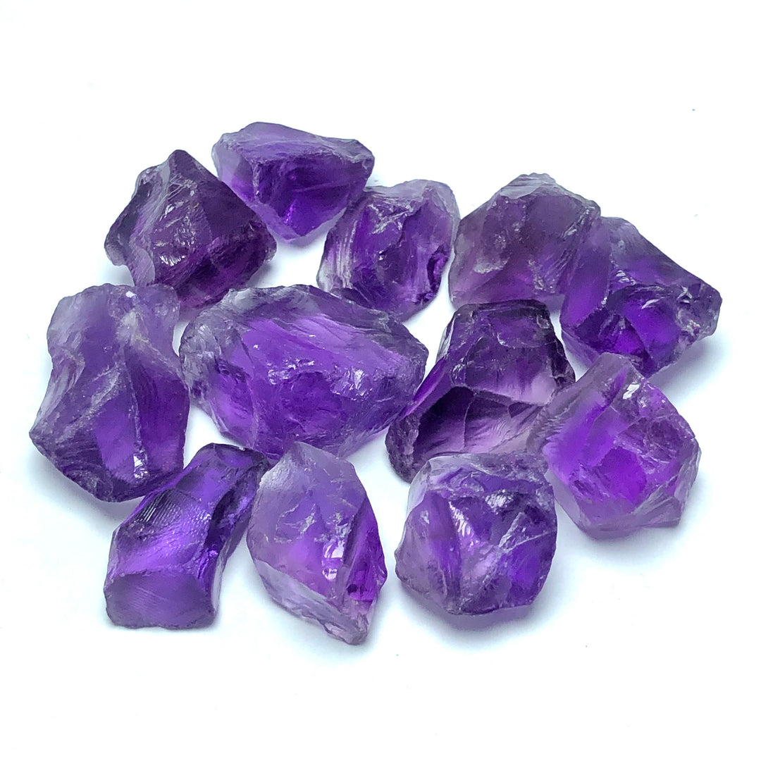 28.88 Grams Facet Rough Purplish Brazilian Amethyst - Noble Gemstones®