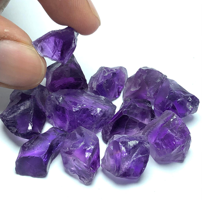 28.88 Grams Facet Rough Purplish Brazilian Amethyst - Noble Gemstones®