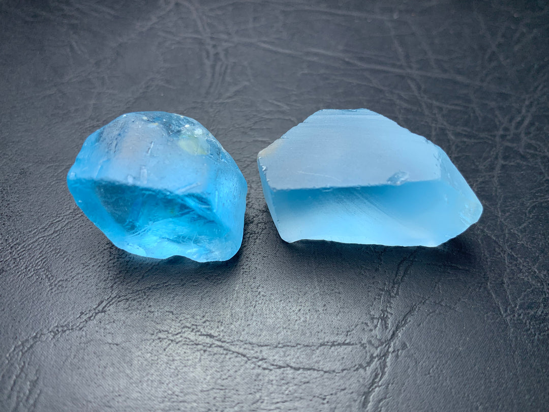 33.30 Grams Facet Rough Blue Topaz - Noble Gemstones®