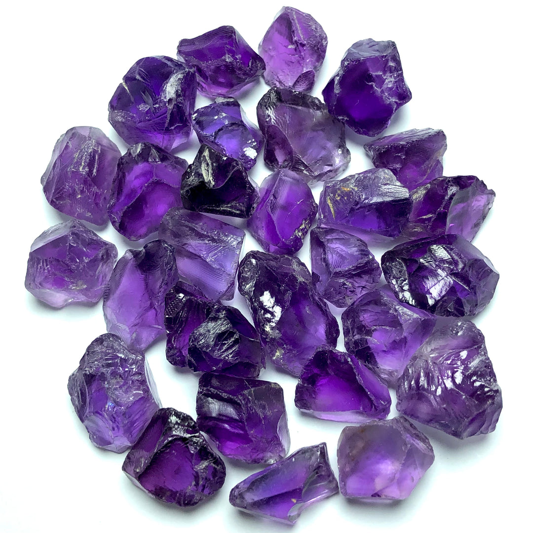 62.25 Grams Facet Rough Deep Purple Amethyst - Noble Gemstones®