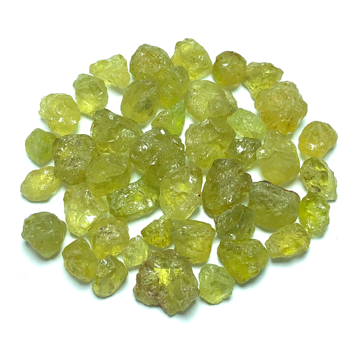 33.8 Grams Facet Rough Greenish Yellow Mali Garnet - Noble Gemstones®