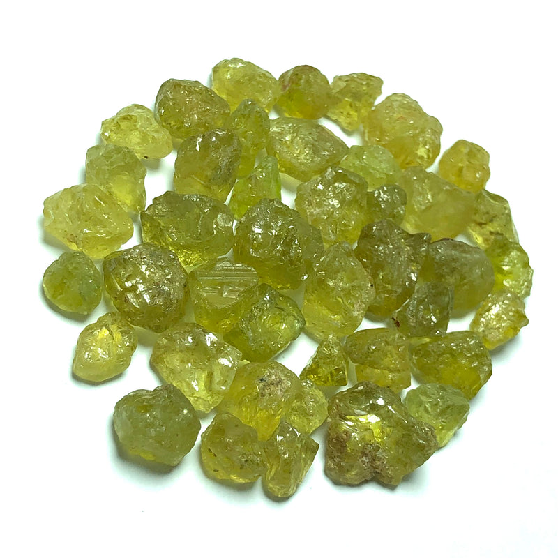 33.8 Grams Facet Rough Greenish Yellow Mali Garnet - Noble Gemstones®
