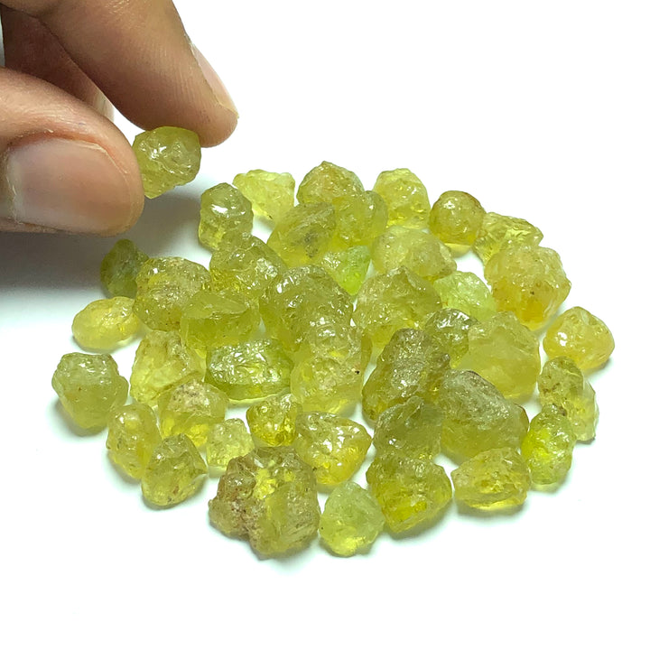 33.8 Grams Facet Rough Greenish Yellow Mali Garnet - Noble Gemstones®