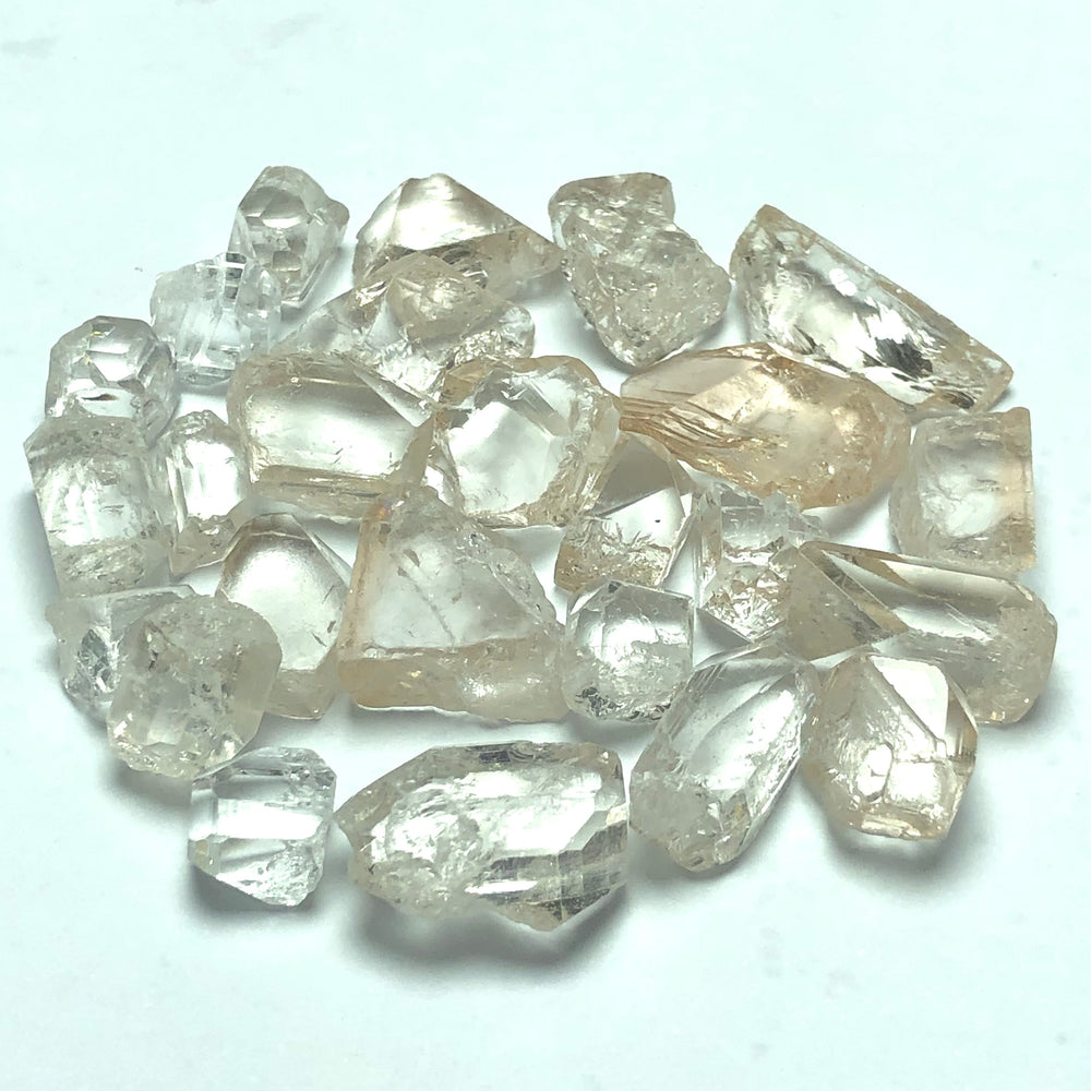 37.86 Grams Facet Rough Pakistani Golden White Brown Topaz - Noble Gemstones®