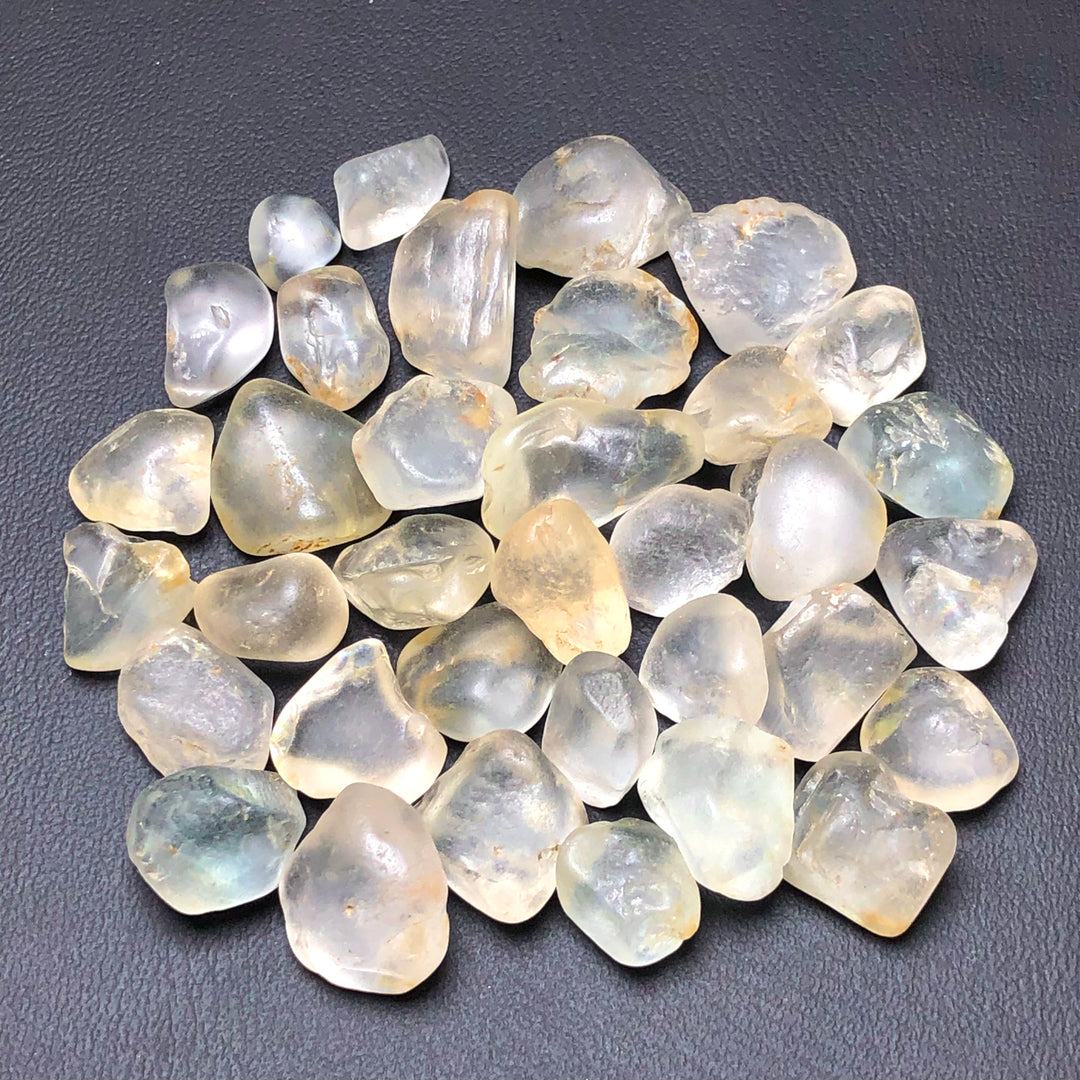 47.7 Grams Facet Rough Whitish Golden Topaz - Noble Gemstones®