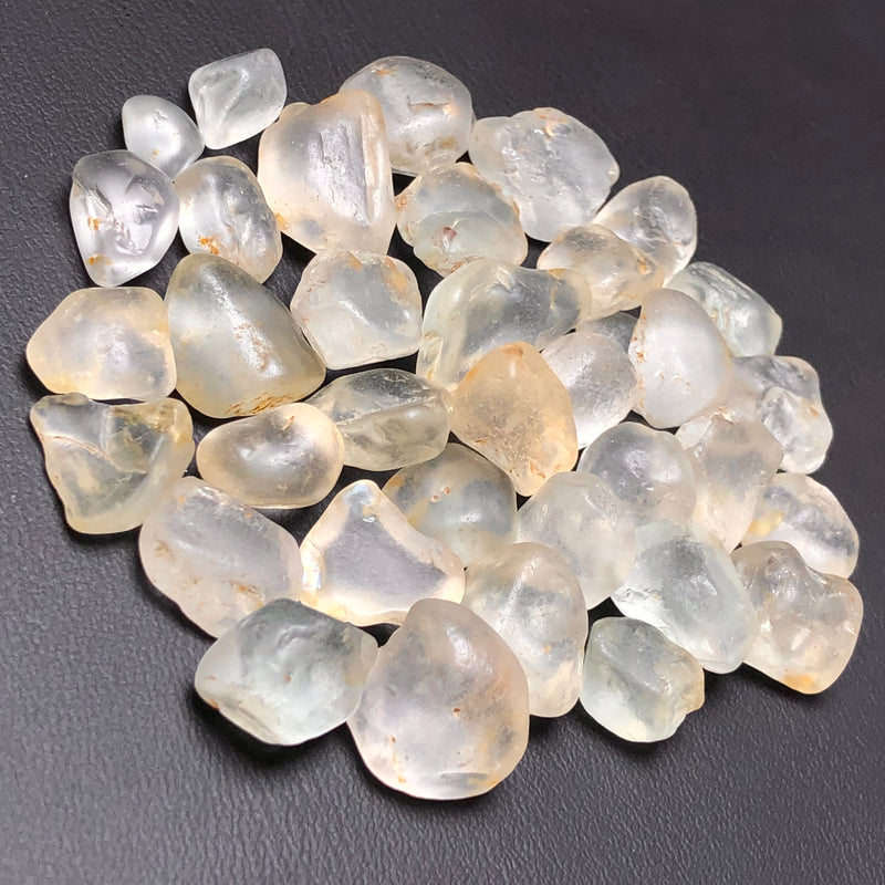 47.7 Grams Facet Rough Whitish Golden Topaz - Noble Gemstones®