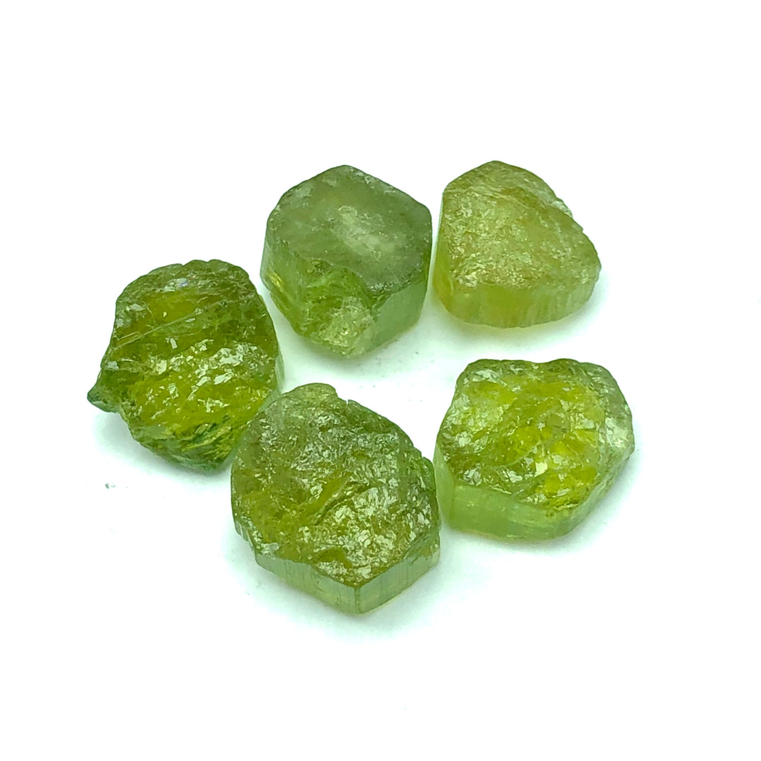 3.93 Grams Facet Rough Apple Green Afghanistan Tourmalines