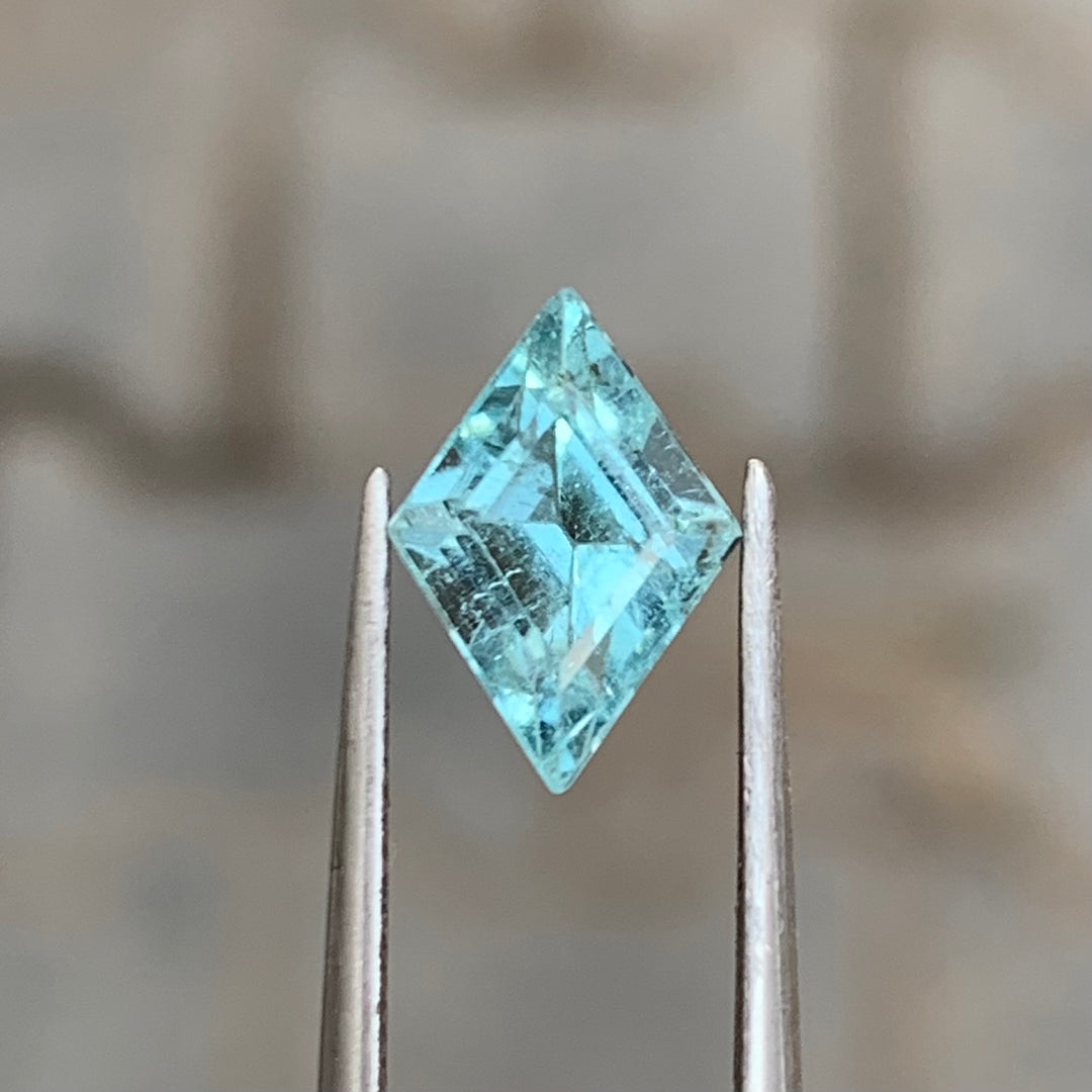 1.90 Carats Faceted Semi-Precious Seafoam Tourmaline