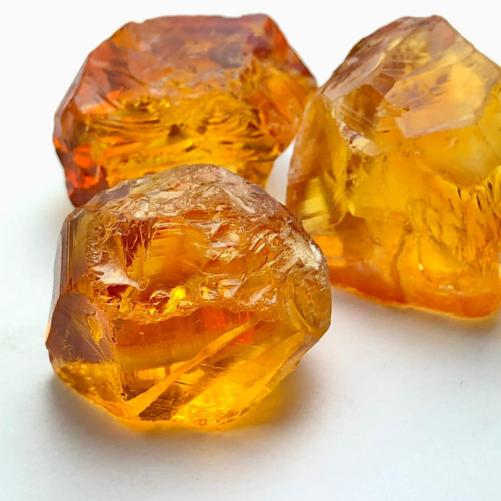 54 Grams Facet Rough Mandarin Golden Citrine