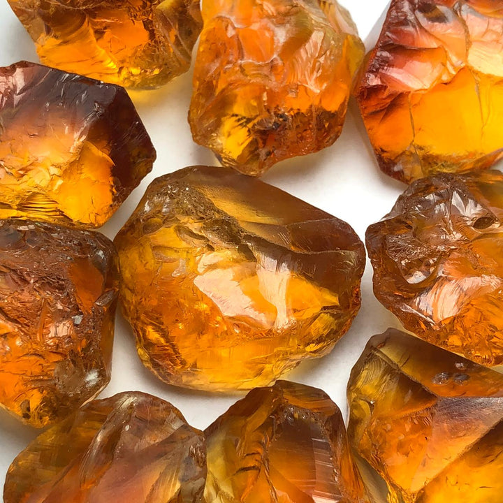 54 Grams Facet Rough Mandarin Golden Citrine