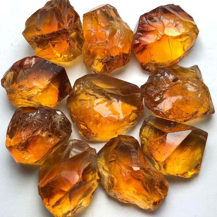 54 Grams Facet Rough Mandarin Golden Citrine