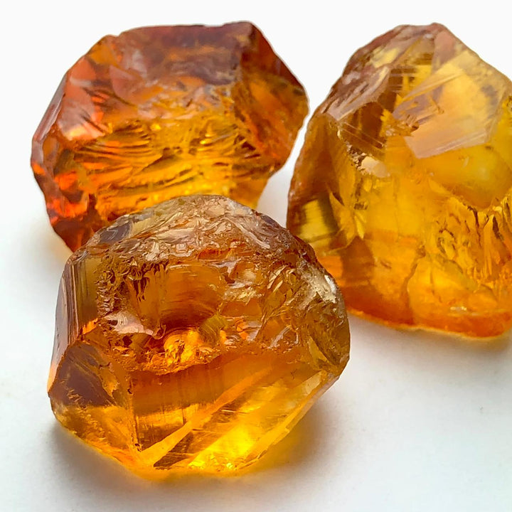 54 Grams Facet Rough Mandarin Golden Citrine