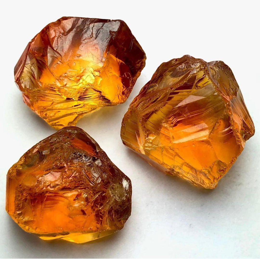 54 Grams Facet Rough Mandarin Golden Citrine