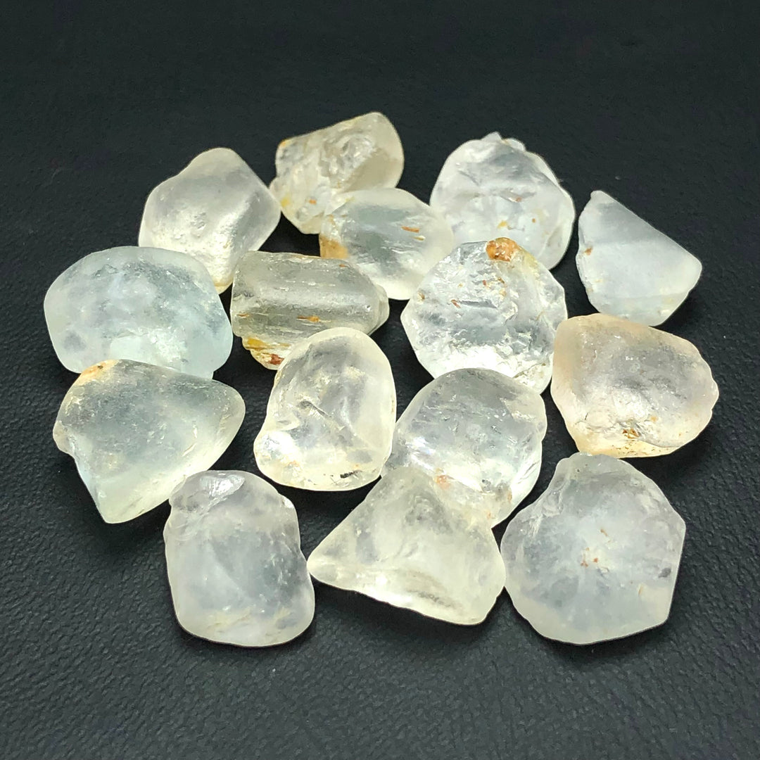 22.22 Grams Facet Rough White Brownish Topaz