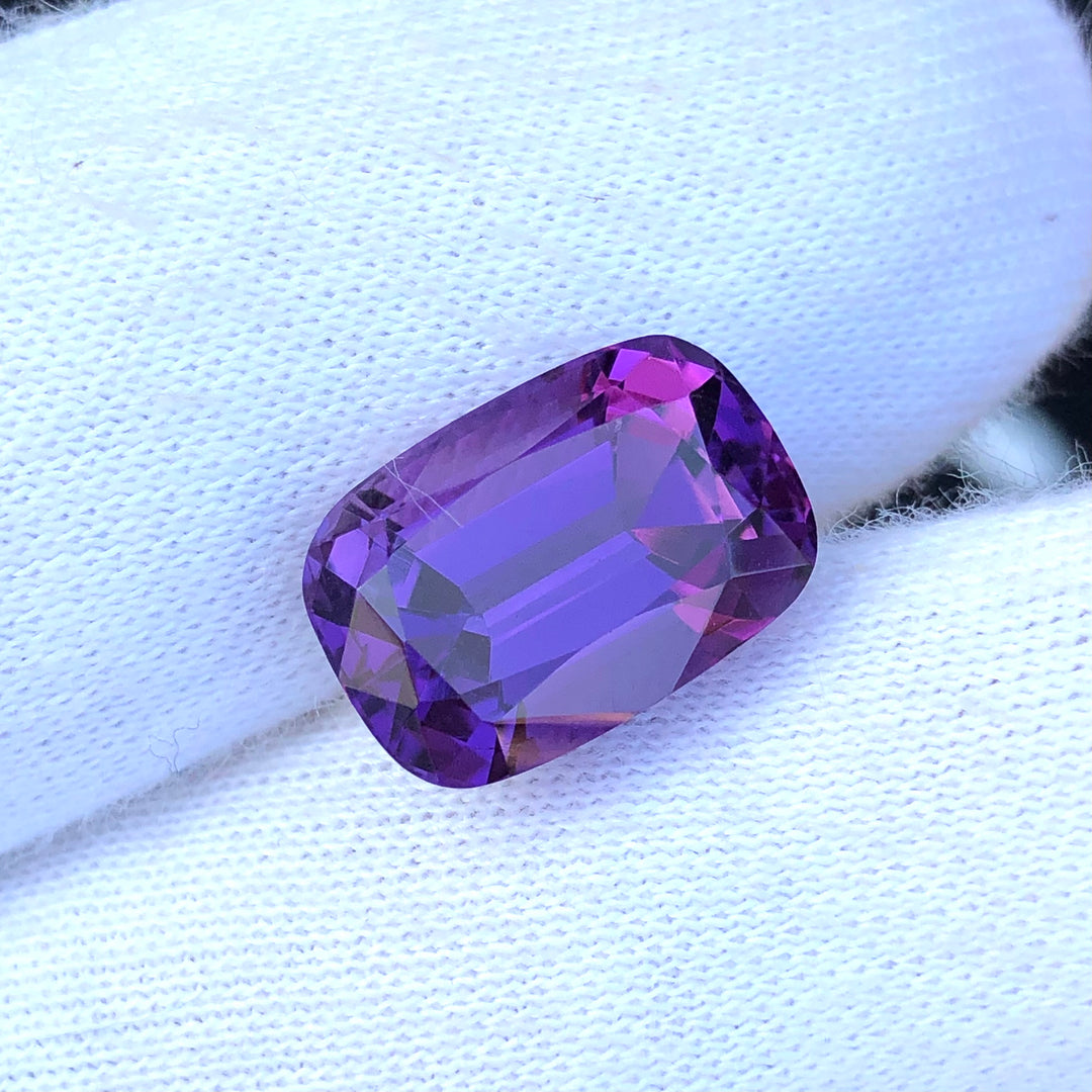 9.40 Carats Genuine Brazilian Faceted Amethyst For Sale