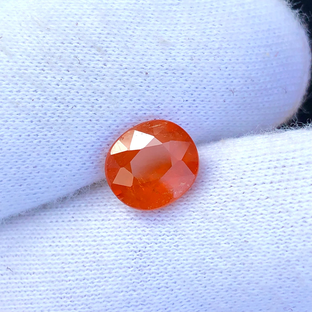 4.25 Carats Faceted Fanta Orange Spessartine Garnet