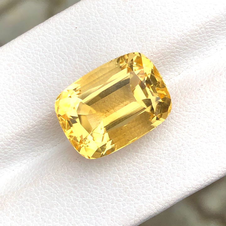 12.10 Carats Faceted Semi-Precious Citrine Gemstone