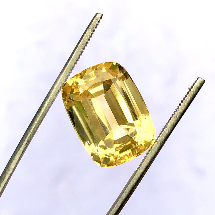 12.10 Carats Faceted Semi-Precious Citrine Gemstone