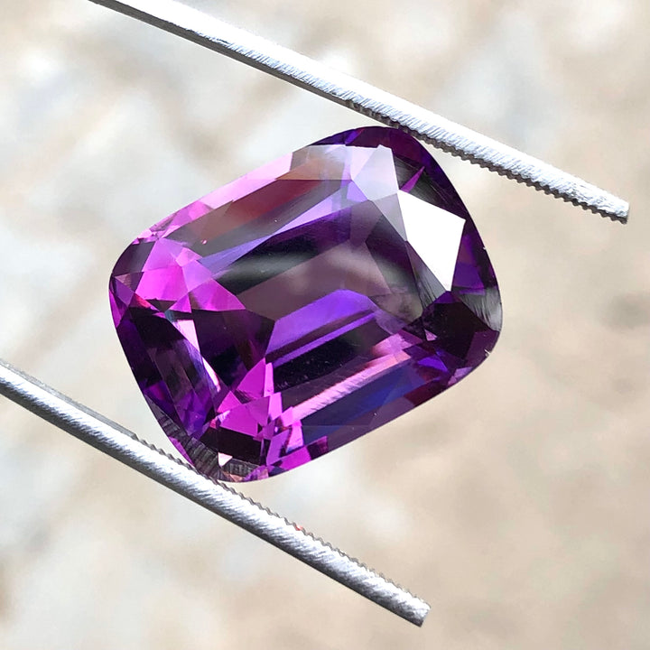 21.05 Carats Natural Faceted Semi-Precious Brazilian Amethyst Gemstone